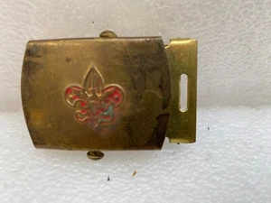 Vintage Cub Scouts Uniform BSA Solid Brass Belt Buckle - Picture 1 of 2