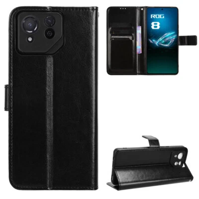 For Asus ROG Phone 8 Pro Crazy Horse pattern Leather Flip Wallet phone Case - Image 1 of 4