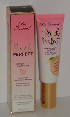 New Too Faced Peach Perfect Comfort Matte Foundation Medium Coverage Ganache - Image 1 of 4