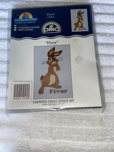 DMC FIVER BUNNY COUNTED CROSS STITCH KIT DESIGN 5”x7” - Picture 1 of 6