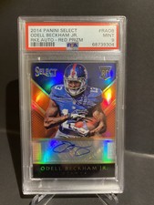 ODELL BECKHAM JR. 2014 Panini Select - ROOKIE RED PRIZM AUTO /50 RC SP PSA9