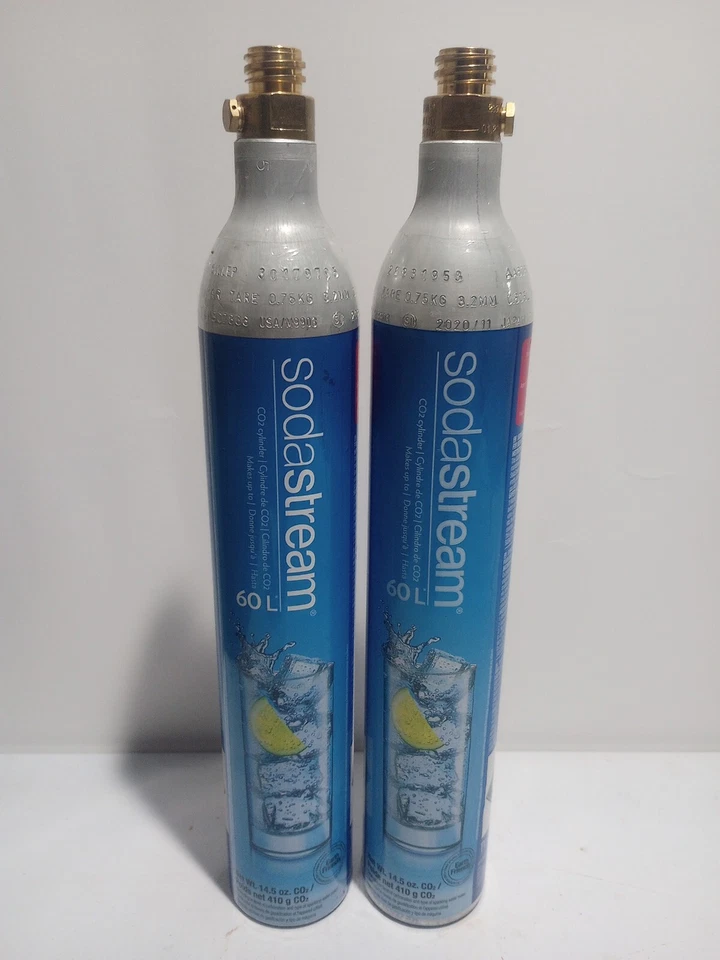 Lote de 2 botes vacíos de repuesto de cilindro de CO2 SodaStream 60L  Foto 1 de 1