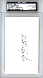 Bill Edgerton Autographed Signed 3x5 Index Card Seattle Pilots PSA/DNA #83829022 - Picture 1 of 1