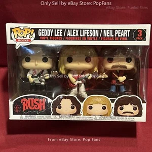 Funko POP! Rocks: Rush Set 3 Packs Geddy Lee Alex Lifeson Neil Peart Figurines - Picture 1 of 6
