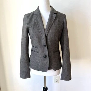 BANANA REPUBLIC Wool Blend Tweed Single Breasted Blazer—SZ. 4 - Picture 1 of 16