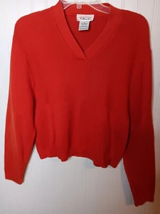Talbots Tangerine 100% cotton Knit Sweater Woman’s Sz M - Bild 1 von 6