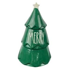 Rae Dunn FELIZ Árbol de Navidad Decoración Verde Vacaciones Magenta Colección Artesanal - Imagen 1 de 6