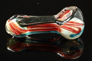 HEAVY 3” USA MINI HAND PIPE BLOWN GLASS SPOON DICRO PEANUT AX16R TOBACCO SMOKING - Picture 1 of 12