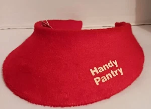 Handy Pantry Red Cotton Terry Visor NEW OLD STOCK - Picture 1 of 6