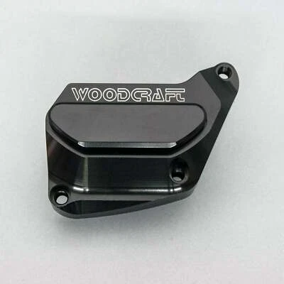 SUZUKI 2009-2016 GSXR 1000 WOODCRAFT CLUTCH COVER ENGINE PROTECTOR - BLACK PLATE - Image 1 of 4