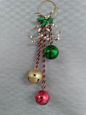 Christmas Door Bell Hangers Red , Green, Gold Jingle Bells Makers Holiday Metal