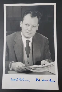 Autogrammkarte 4. deutscher Bundeskanzler Willy Brandt, handsigniert - Bild 1 von 2