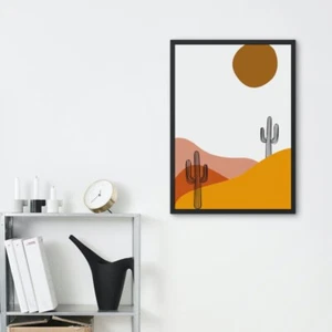 Boho Terracotta Desert Wall Art Poster Premium Quality Choose your Size - Picture 1 of 3