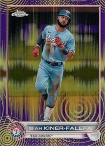 ISIAH KINER-FALEFA 2022 Topps Chrome Sonic PURPLE /299 #192 Rangers - Picture 1 of 2