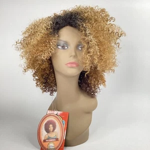 Anika TT27/613/4 Big Fluffy curly Afro Wig Classic Cap Synthetic Adjustable - Imagen 1 de 9