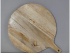 Round Cutting and Chopping Board with Handle for Meat, Cheese Board, Vegetables,