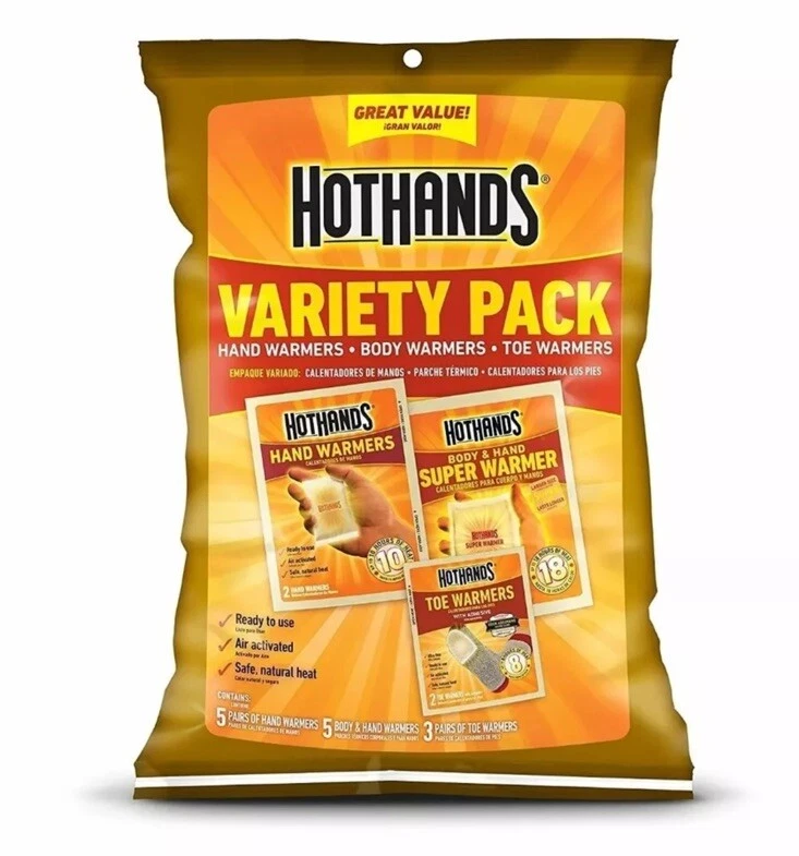 Hothands Variety Pack: Handwarmers, Body Warmers, & Toe Warmers, Up to 18 Hours - Image 1 of 1