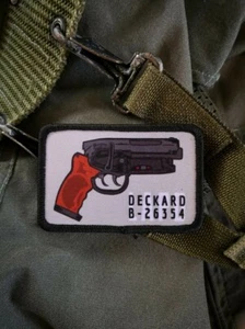 Blade Runner: Polizeistil Deckard Gun Haken & Schlaufe, Militär Moral Cop Aufnäher - Bild 1 von 1