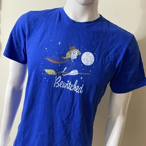 Ultra Rare NWOT Bewitched Broom Skyline Television TV Blue T-Shirt Adult Medium - Picture 1 of 11