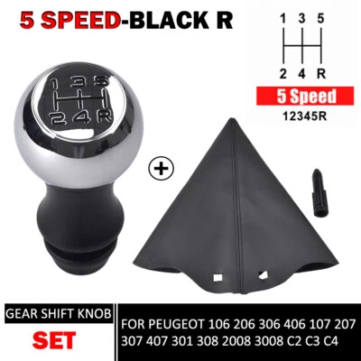 Cubierta de arranque de palanca de cambios 5 velocidades para Peugeot 307 407 301 308 2008 3008 Foto 1 de 4