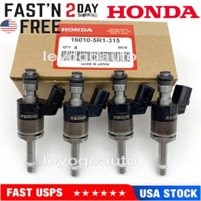 4X Fuel Injectors OE 16010-5R1-315 Fits For Honda Fit 2015-2019 1.5L KA6MT KACVT Foto 1 de 4