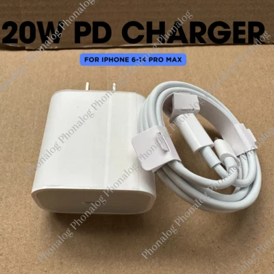 For Apple iPhone 14 Pro Max 13 12 11 XS X Charger Cable 3/6FT 20W Power Adapter - Image 1 of 4