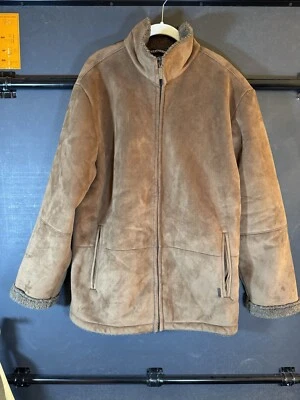 WEATHERPROOF GARMENT COMPANY MOCHA BROWN MEN’S SUEDE JACKET SIZE Medium - Image 1 of 4