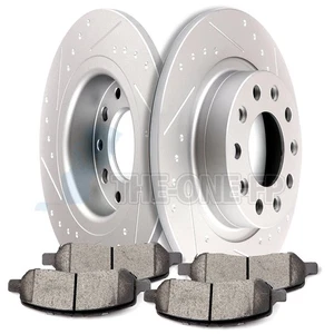Fits 2013 2014 2015 2016 Dodge Dart Rear Disc Brake Rotors And Ceramic Pads Kit - Picture 1 of 12