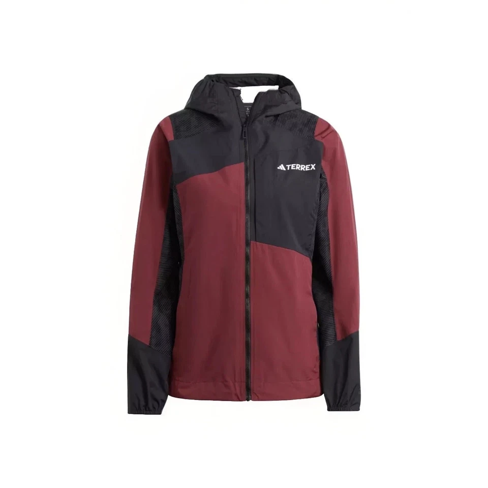 adidas Women's TERREX Hiking Slim Fit Red Black RAIN.RDY Size XL IB4256