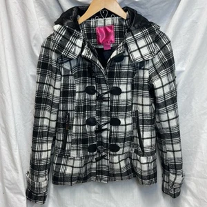 Children’s  “Pink Envelope” Black & White Peacoat - Size Medium - Picture 1 of 10