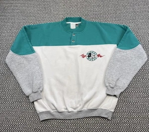 Vintage 90er Disney Wear HERREN SMALL/MED Mickey Mouse Henley Sweatshirt dreifarbig - Bild 1 von 8