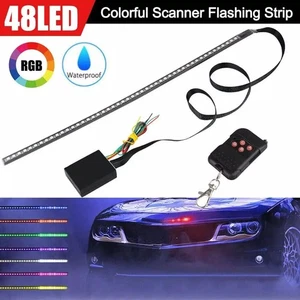 22 Zoll RGB LED Unterbodenbeleuchtung -48 LED Knight Rider Scanner Blinkfunktion - Bild 1 von 24