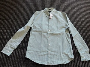 J Crew Mens Green Gingham Slim Untucked Performance Button Down Shirt M NWT - Picture 1 of 6
