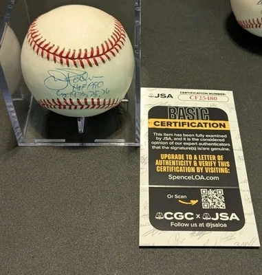 Jim Palmer Baltimore Orioles Cy 1973 75 76 HOF 90 Signed Rawlings OAL Ball JSA  - Image 1 of 4