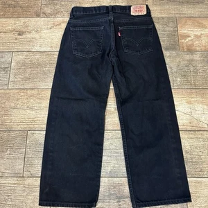 Levi’s Black Jeans Huskey 550 Size 9H 29x25 Red Tab Relaxed Fit Boys - Picture 1 of 10