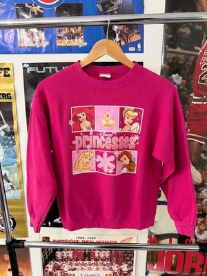 Princesas Disney Vintage Años 90 Rosa Ariel Bella Durmiente Niñas Cuello Redondo Mediano Foto 1 de 4