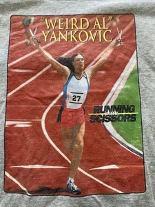 T-shirt vintage Weird Al Yankovic corsa con forbici tour 2000 taglia S 2 lati - Foto 1 di 6