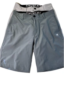 2 Paar Herren Hurley Bade Boardshorts Herren 30 Hybrid Golf hell & dunkelgrau - Bild 1 von 12