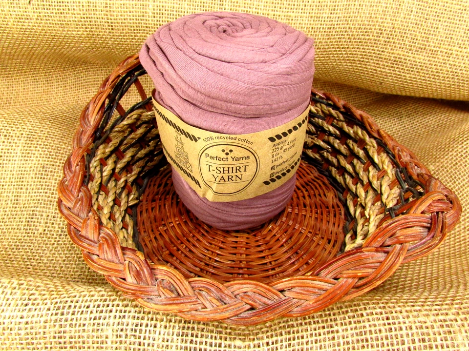 Идеальная пряжа 3 мм 100% хлопок переработанная пряжа для футболок рукоделия сирень - Изображение 1 из 1