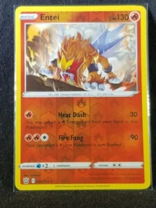 Pokemon TCG Entei 020/163 Reverse-holo MINT - Confezione da sleeve ENTEI BATTLE STYLES - Foto 1 di 2