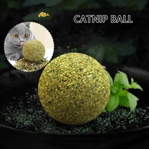 Cat Pet Catnip Lick Ball Toy Snacks Nutrition Treats Edible Cleaning Teeth GTR3 - Picture 1 of 16