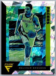 2020-21 Panini Flux #67 Malcolm Brogdon Silver Cracked Ice Prizm Pacers