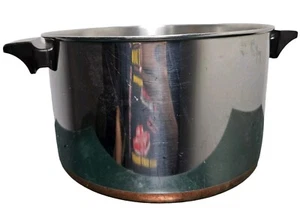 Vtg Revere Ware Copper Bottom 6 Quart Sauce Pan Pot 93h Clinton ill USA NO LID - Picture 1 of 10