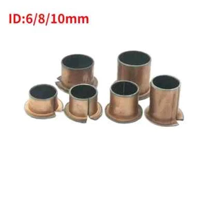 ID 6/8/10mm OD 8/10/12mm SF1-F Flanged Copper Sleeve / Oil-Free Bushing Flanged - Picture 1 of 7