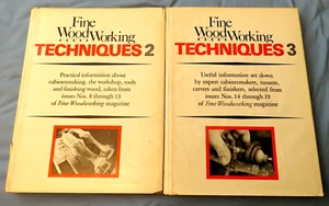 2 lot Cabinetmaking Fine Woodworking Techniques 2&3 woodshop books plans HOW TO - Foto 1 di 12
