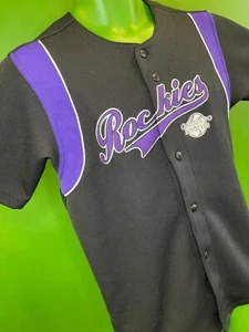 MLB Colorado Rockies True Fan Stitched Black Jersey Youth Large 10-12 - Picture 1 of 7