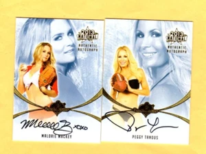 TARJETA AUTÓGRAFA MALORIE MACKEY & PEGGY TANOUS 2013 NATIONAL BENCHWARMER 2 - Imagen 1 de 2