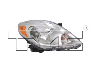 Farol de halogênio do lado direito do passageiro TYC para modelos Nissan Versa 2012-2014 - Imagem 1 de 3