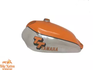 TANQUE DE GASOLINA YAMAHA XT TT 500 ALUMINIO PINTADO NARANJA 1U6,1980 |Apto para - Imagen 1 de 4