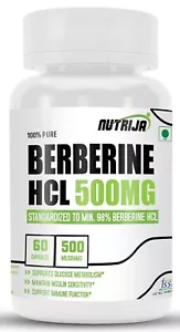 Berberine HCL 500MG Capsules 98% Highly Purified & Bioavailable 82:1 60 Capsules - Picture 1 of 5